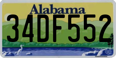 AL license plate 34DF552