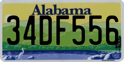 AL license plate 34DF556