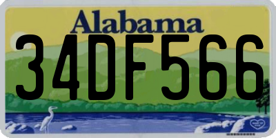 AL license plate 34DF566
