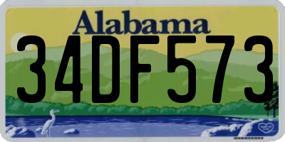 AL license plate 34DF573
