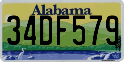 AL license plate 34DF579