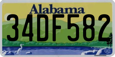 AL license plate 34DF582