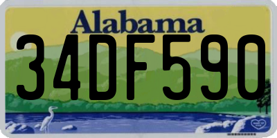 AL license plate 34DF590