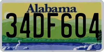 AL license plate 34DF604