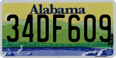 AL license plate 34DF609