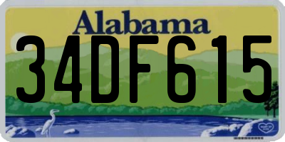 AL license plate 34DF615