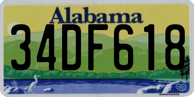 AL license plate 34DF618