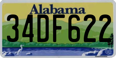 AL license plate 34DF622