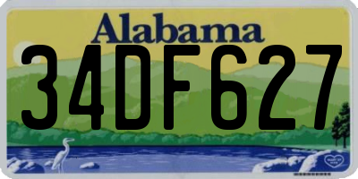 AL license plate 34DF627