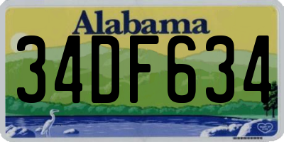 AL license plate 34DF634