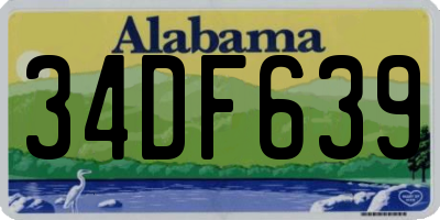 AL license plate 34DF639