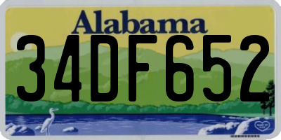 AL license plate 34DF652