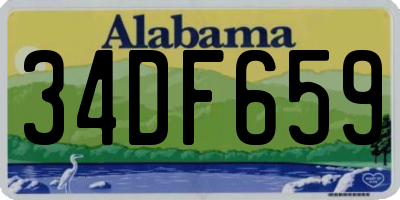 AL license plate 34DF659