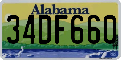 AL license plate 34DF660