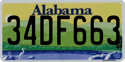 AL license plate 34DF663