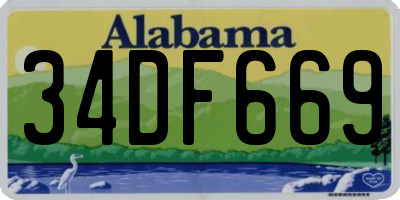 AL license plate 34DF669