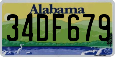AL license plate 34DF679