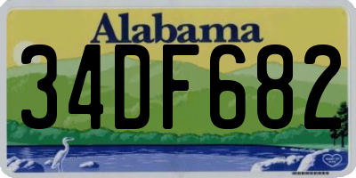 AL license plate 34DF682