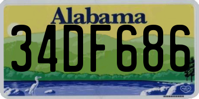 AL license plate 34DF686