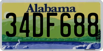 AL license plate 34DF688