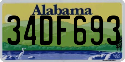 AL license plate 34DF693