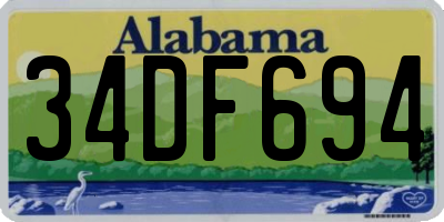 AL license plate 34DF694