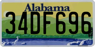 AL license plate 34DF696