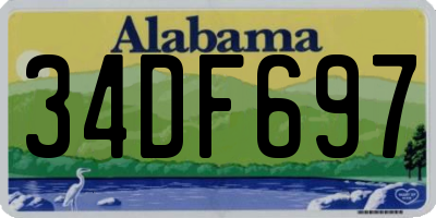 AL license plate 34DF697