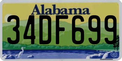 AL license plate 34DF699