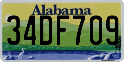 AL license plate 34DF709