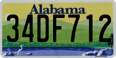 AL license plate 34DF712