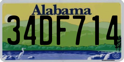 AL license plate 34DF714