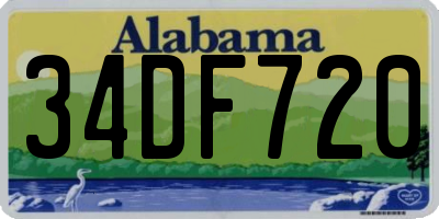 AL license plate 34DF720