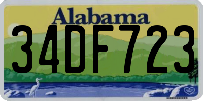 AL license plate 34DF723