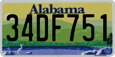 AL license plate 34DF751