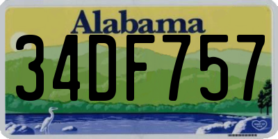AL license plate 34DF757