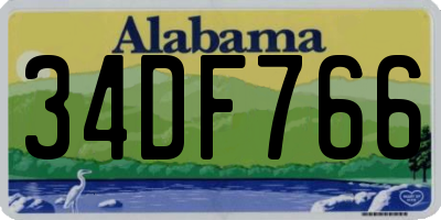 AL license plate 34DF766