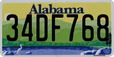 AL license plate 34DF768