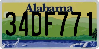 AL license plate 34DF771