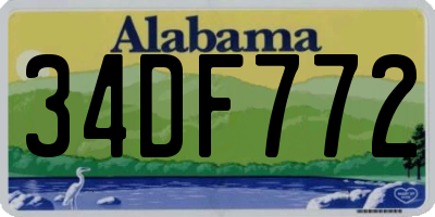 AL license plate 34DF772