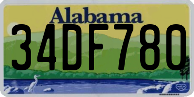 AL license plate 34DF780