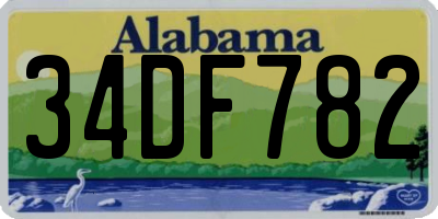 AL license plate 34DF782