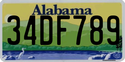AL license plate 34DF789