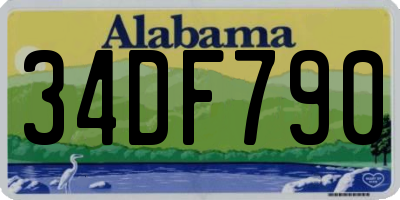 AL license plate 34DF790