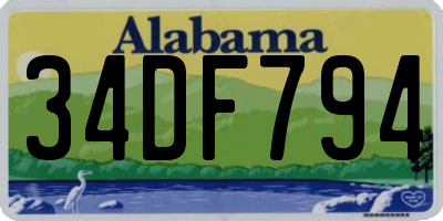 AL license plate 34DF794