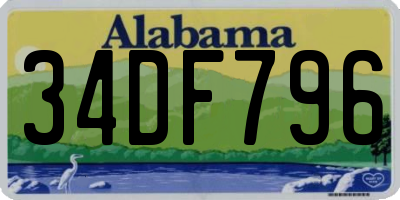 AL license plate 34DF796