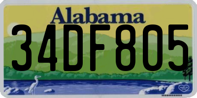 AL license plate 34DF805