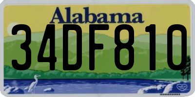 AL license plate 34DF810
