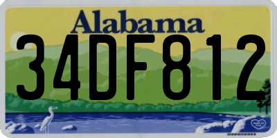 AL license plate 34DF812