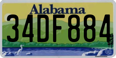 AL license plate 34DF884